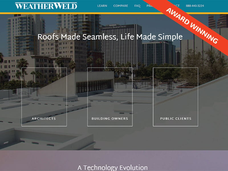 WeatherWeld Award Winning Website Design