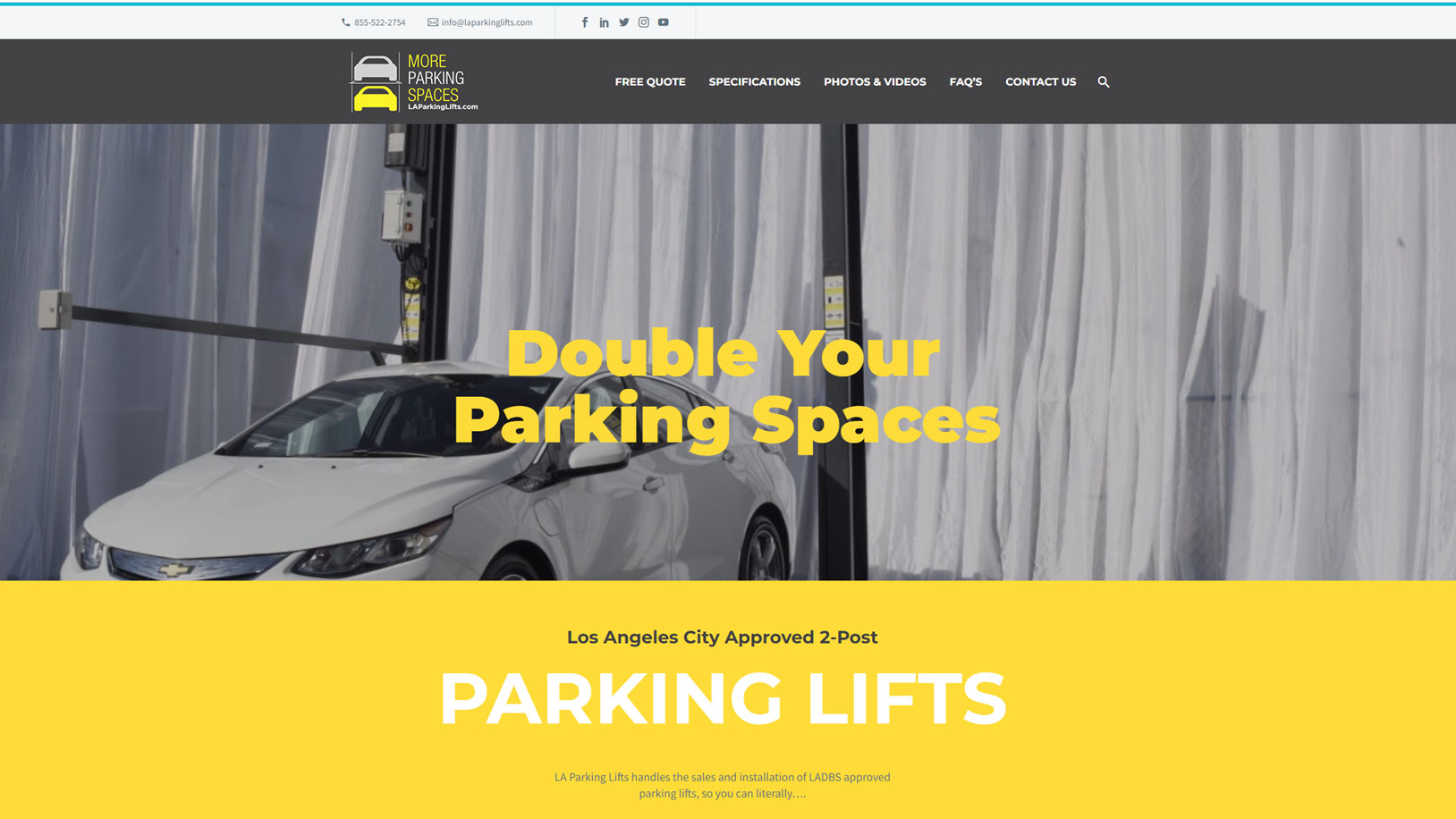 Website Design La Parking Lifts