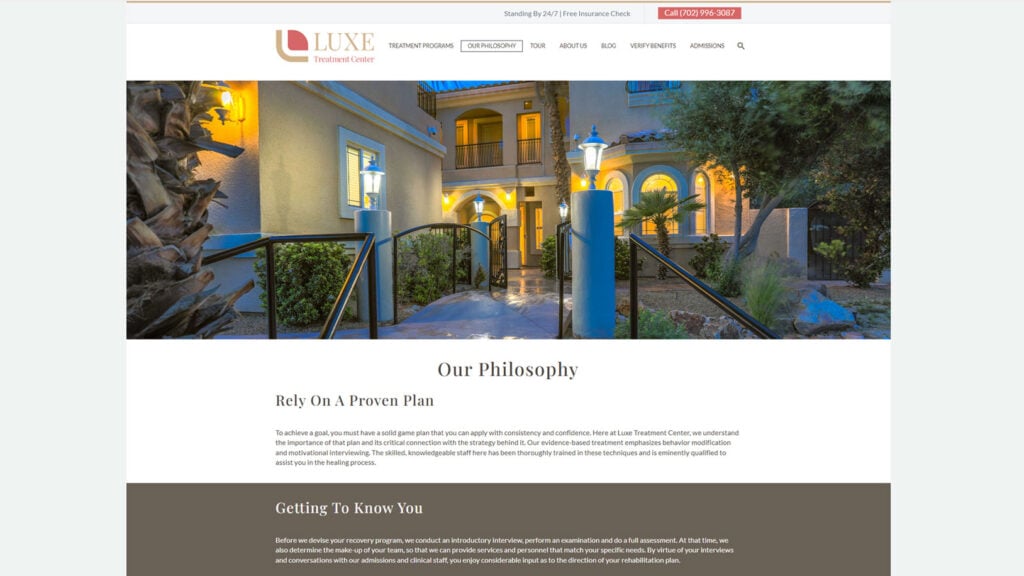 Client Case Study Luxe Treatment Center